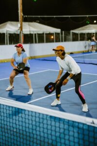 people playing pickleball