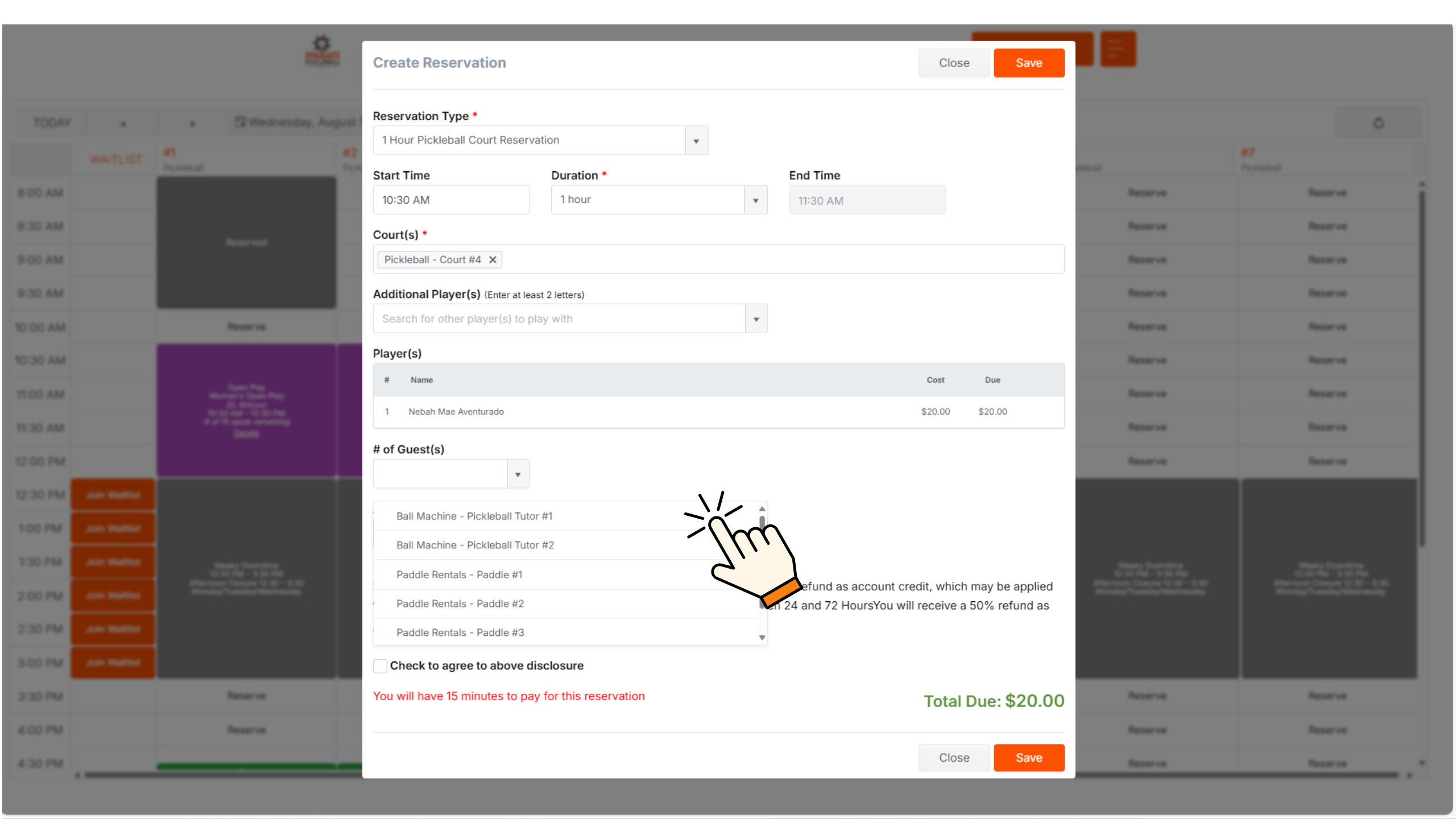 Add extras as needed.